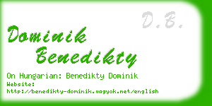 dominik benedikty business card